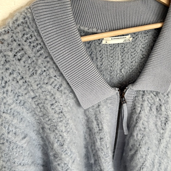 NWT | Anthropologie Zip Up Fuzzy Cardigan - Picture 6 of 8